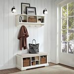 Entryway crosley brennan hall coat 2pc rack mudroom levi benches entryways pemberly organize mud cozy two clutter artykuł wearefound hallway